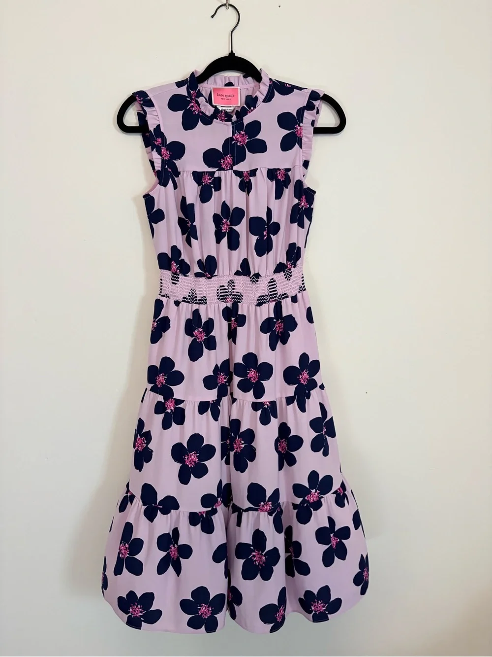 kate spade women’s Lilac Floral Tiered Dress. XS